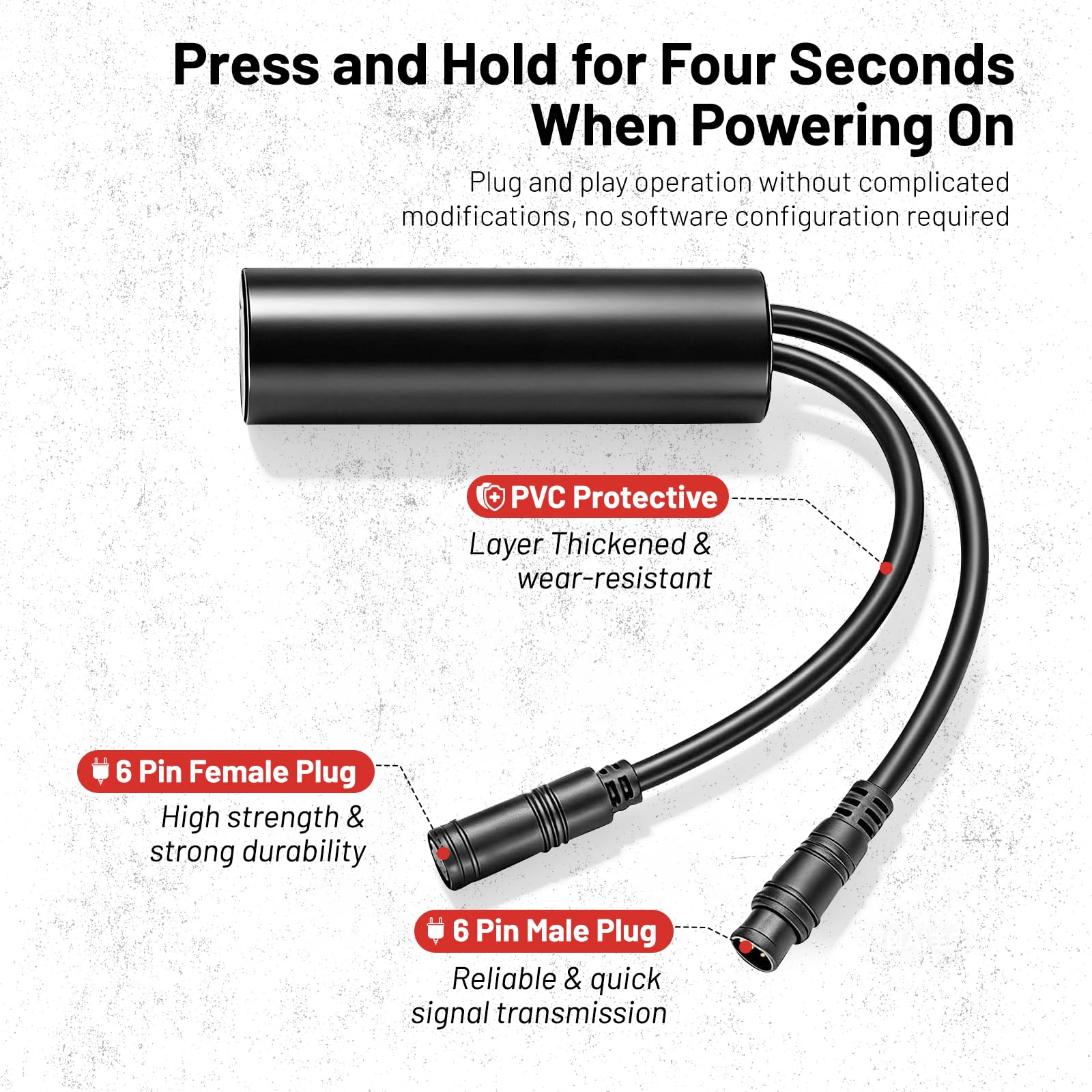 New Tuning Chip Unlock Cable for Segway Ninebot ZT3 ProD, Kabelzubehör Spezialkabel für 35-40 Km/h, Benutzerdefiniertes Lastloses Geschwindigkeitsfreigabekabel, Built-in Quick Switch Button