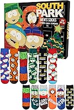 United Labels South Park Advent Calendar with 12 Pairs of Men's Socks, Size 7-11, Low and Long Socks, Christmas Gift Idea
