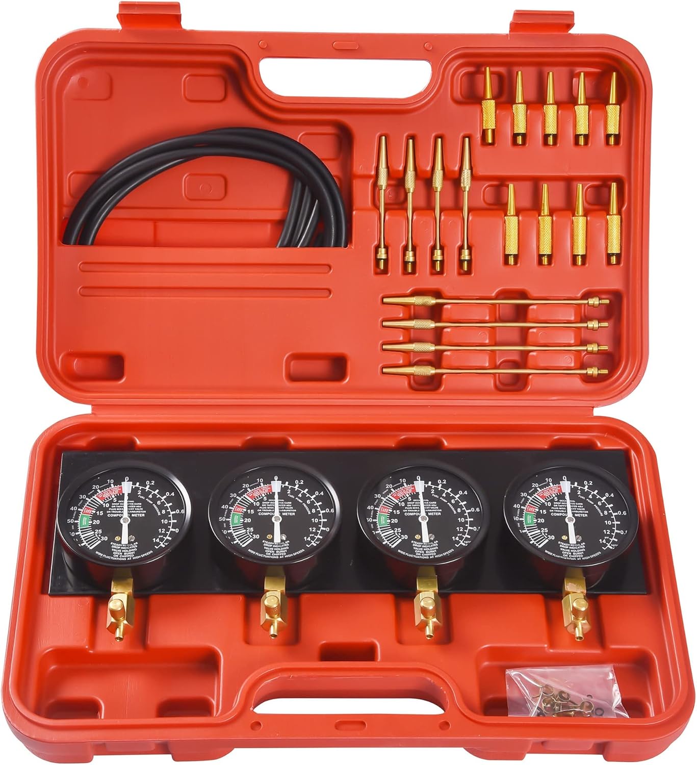 Motorcycle Vacuum Carburetor Synchronizer Carb Sync Gauge 4 Cylinder Compatible with