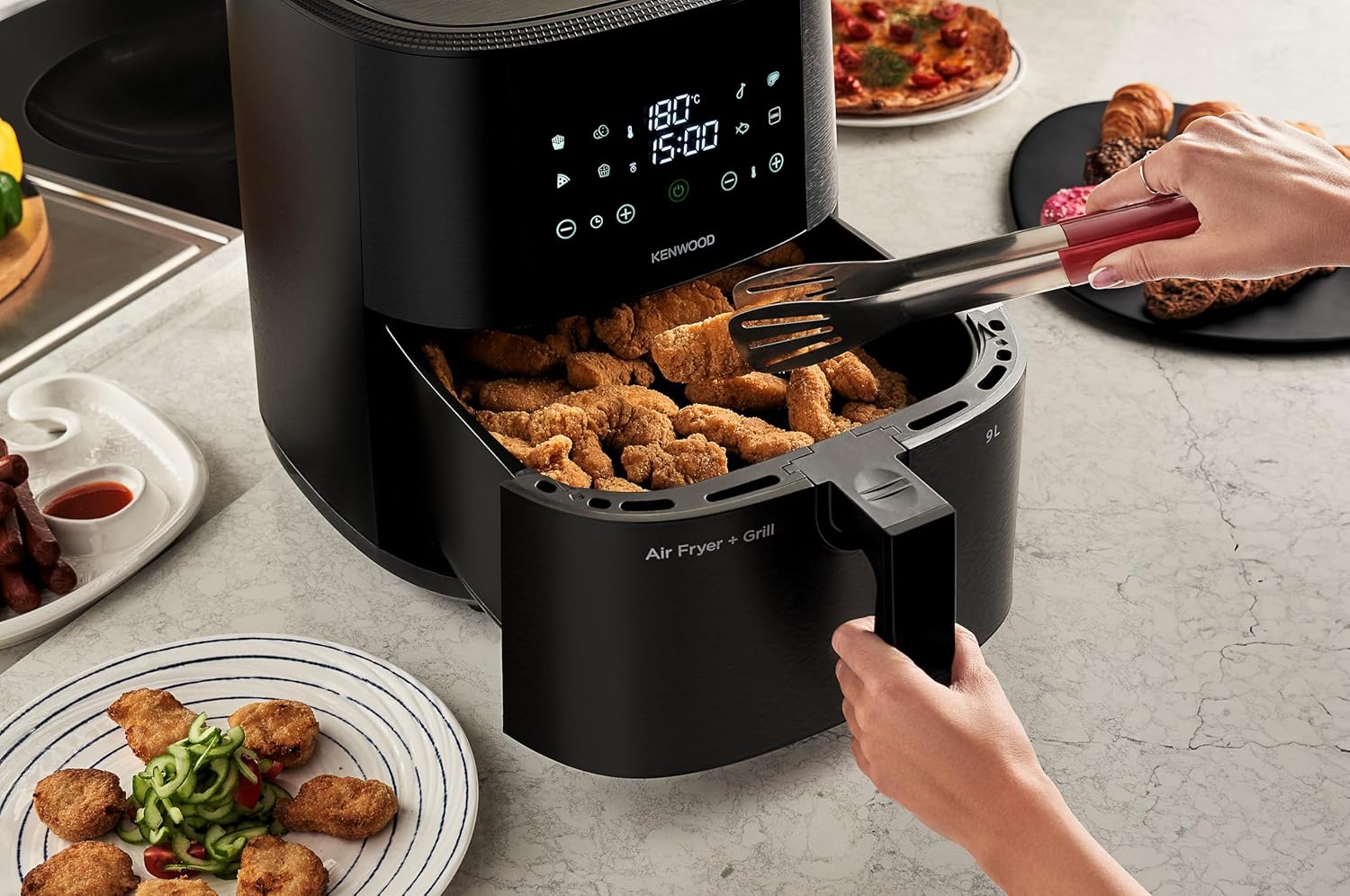 مقلاة هوائية HFP92.000BK بقوة 2000 واط بتدفق هواء ساخن سريع لل... - view 7