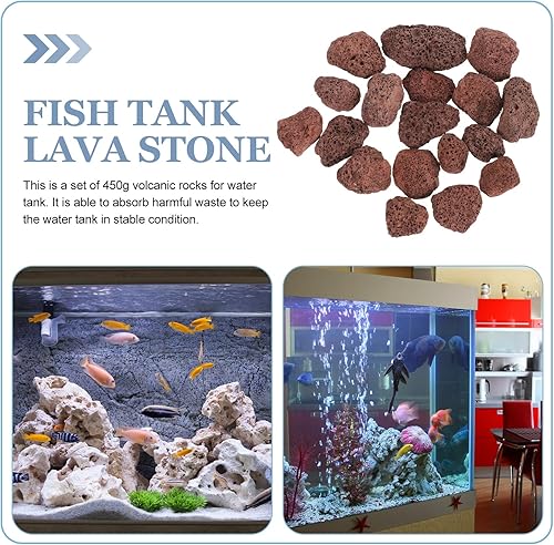 Miniatura 4 de Balacoo - Piedras de lava volcánicas decorativas para acuario de 15.87oz, 3 a 2.4in