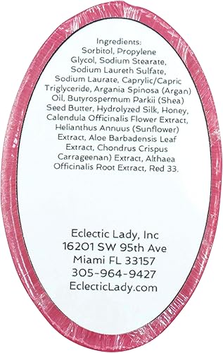 Miniatura 5 de Eclectic Lady Bubblegum - Barra de jabón de champú con aceite de argán puro, proteína de seda, proteína de miel y extractos de flor de caléndula,