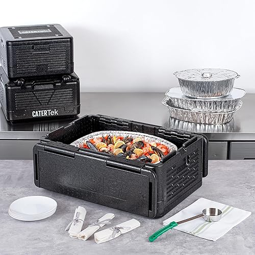 Miniatura 4 de Restaurantware -Cater Tek - Caja caliente de catering de 42 cuartos de galón, 1 bandeja portadora de alimentos aislada de carga superior - Capacidad