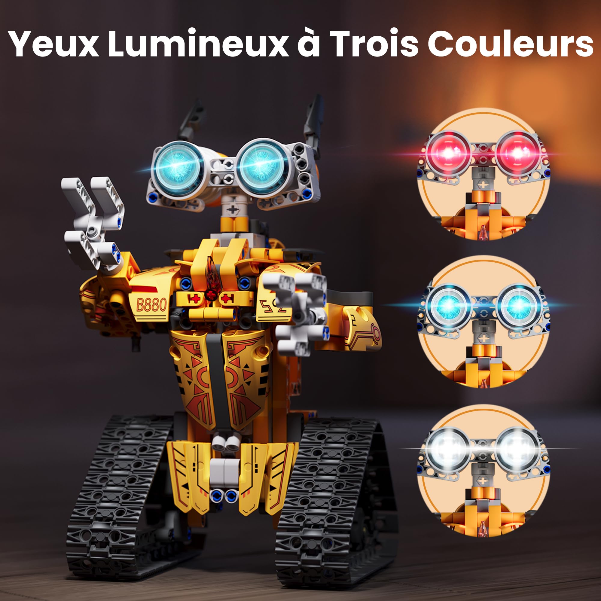 Sillbird Kit de Construction Robot avec Télécommande, Set Robotique Technique à Programmer, Modèle 3 en 1 468PCS pour Garçons 8-12 Ans