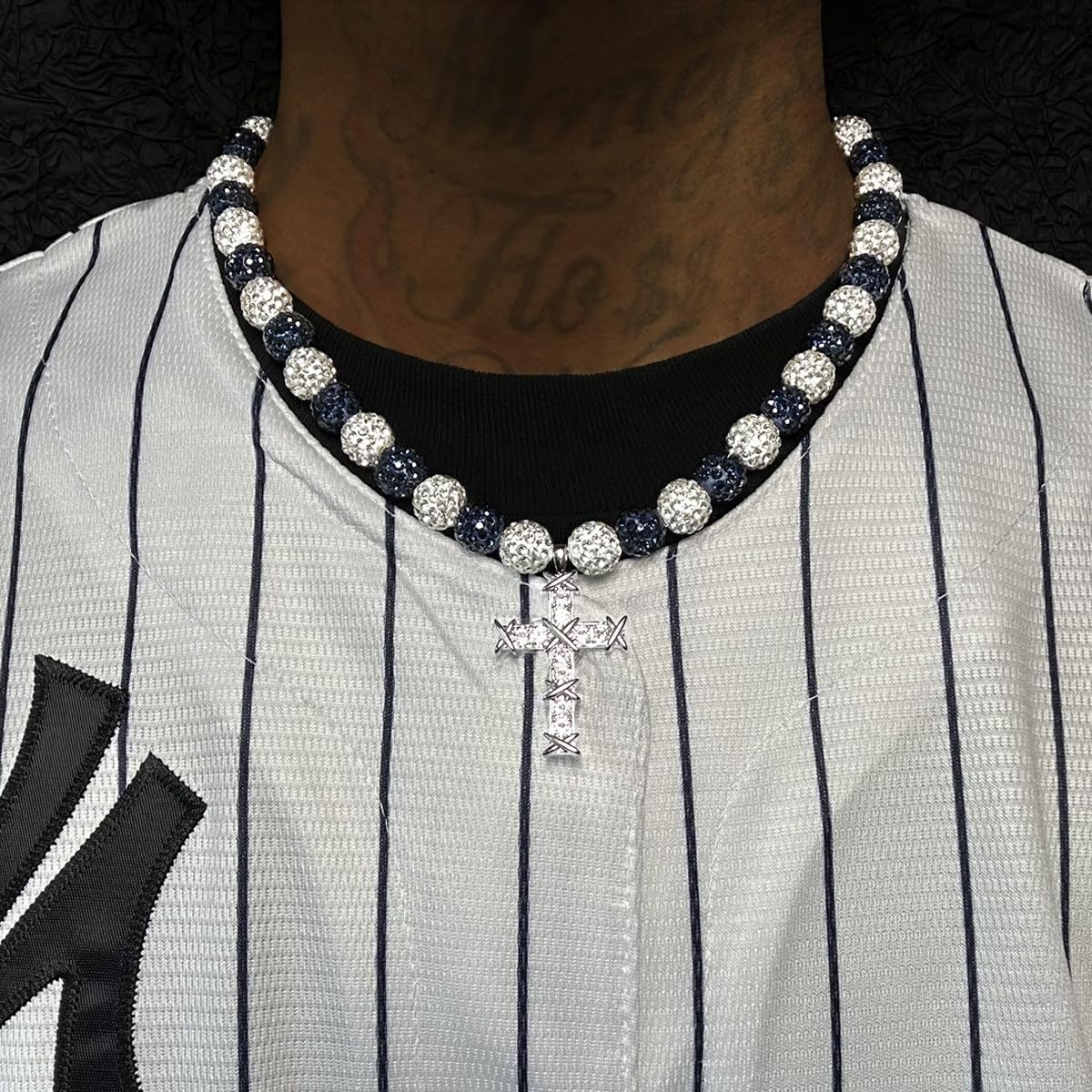 16 Inch Baseball Necklaces for Boys, 18-20 Inch Baseball Necklace, Rhinestone Baseball Bead Necklace, Baseball Cross Necklace for Men, Adjustable Baseball Drip Bling Necklace for Baseball Team Lovers - Image 8