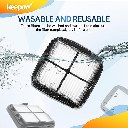 Miniatura 3 de KEEPOW Filtro de borrador de pelo de mascotas 97D5, paquete de 3 unidades, compatible con Bissell Pet Hair Eraser con cable, aspiradora de mano con