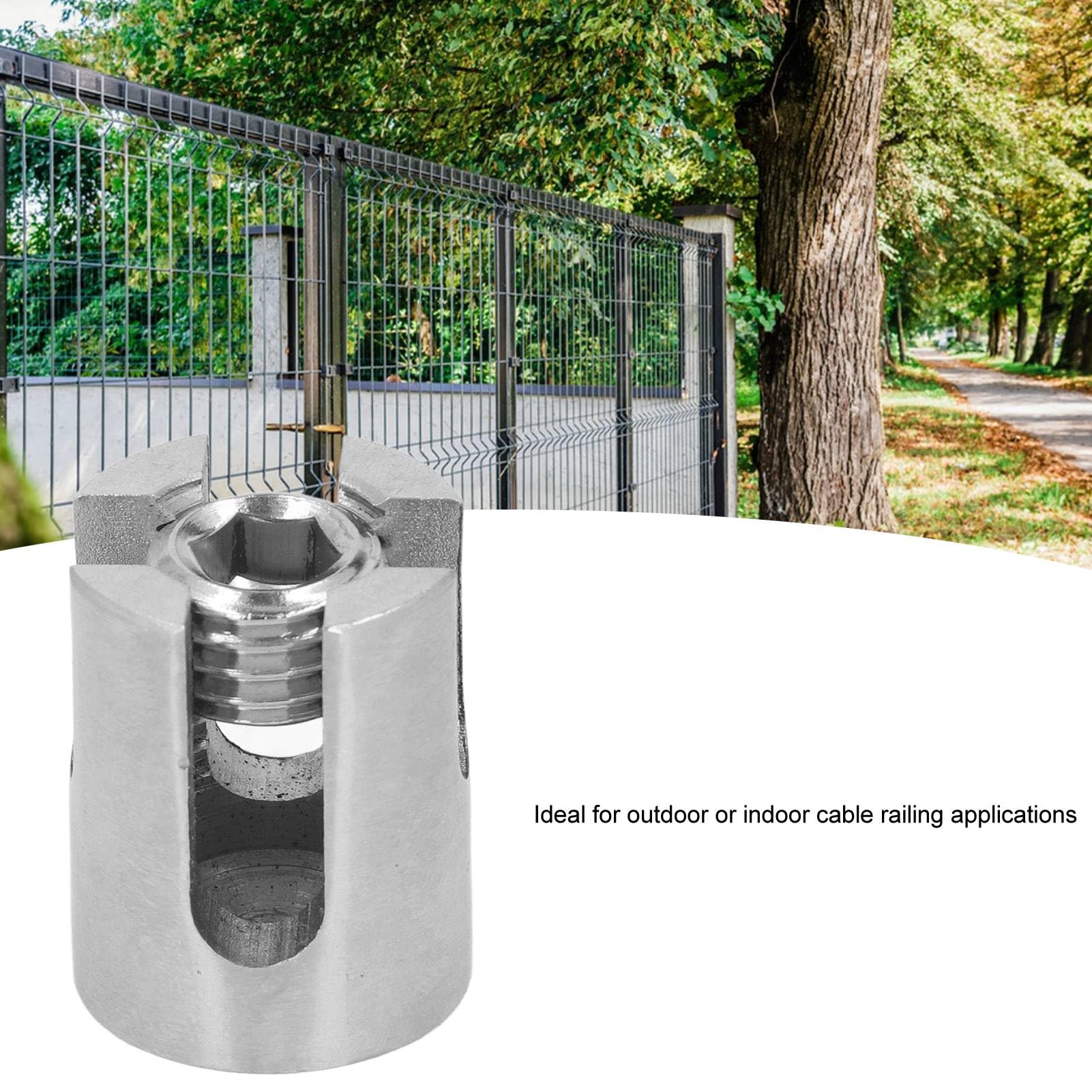 Zerodis Morsetto per Cavo Incrociato, Clip per Fune in Acciaio Inossidabile 316 per Ringhiera per Cavi, Adatto per Fune Inferiore a 8 Mm, Tenuta a Croce a 90 Gradi, Facile Installazione per