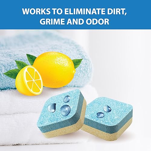 Miniatura 2 de SANI 360 Tabletas de limpieza para lavadora, el paquete de 24 está formulado con enzimas, limpia profundamente y desodoriza las lavadoras de carga