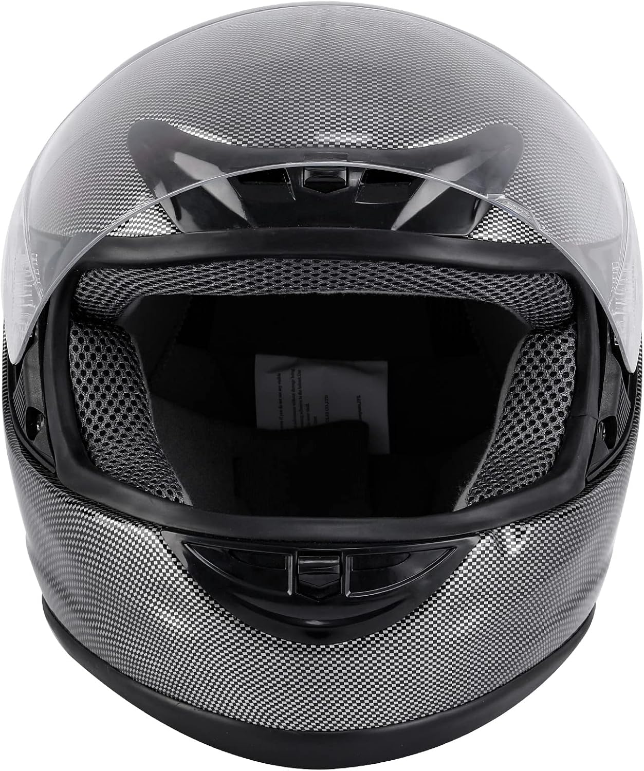 TCMT XL Adult Carbon Fiber Full Face Helmet with Flip Up Visor Off Road Street Dirt Bike ATV Motocross Motorcycle Cruiser Scooter Helmet DOT Approved