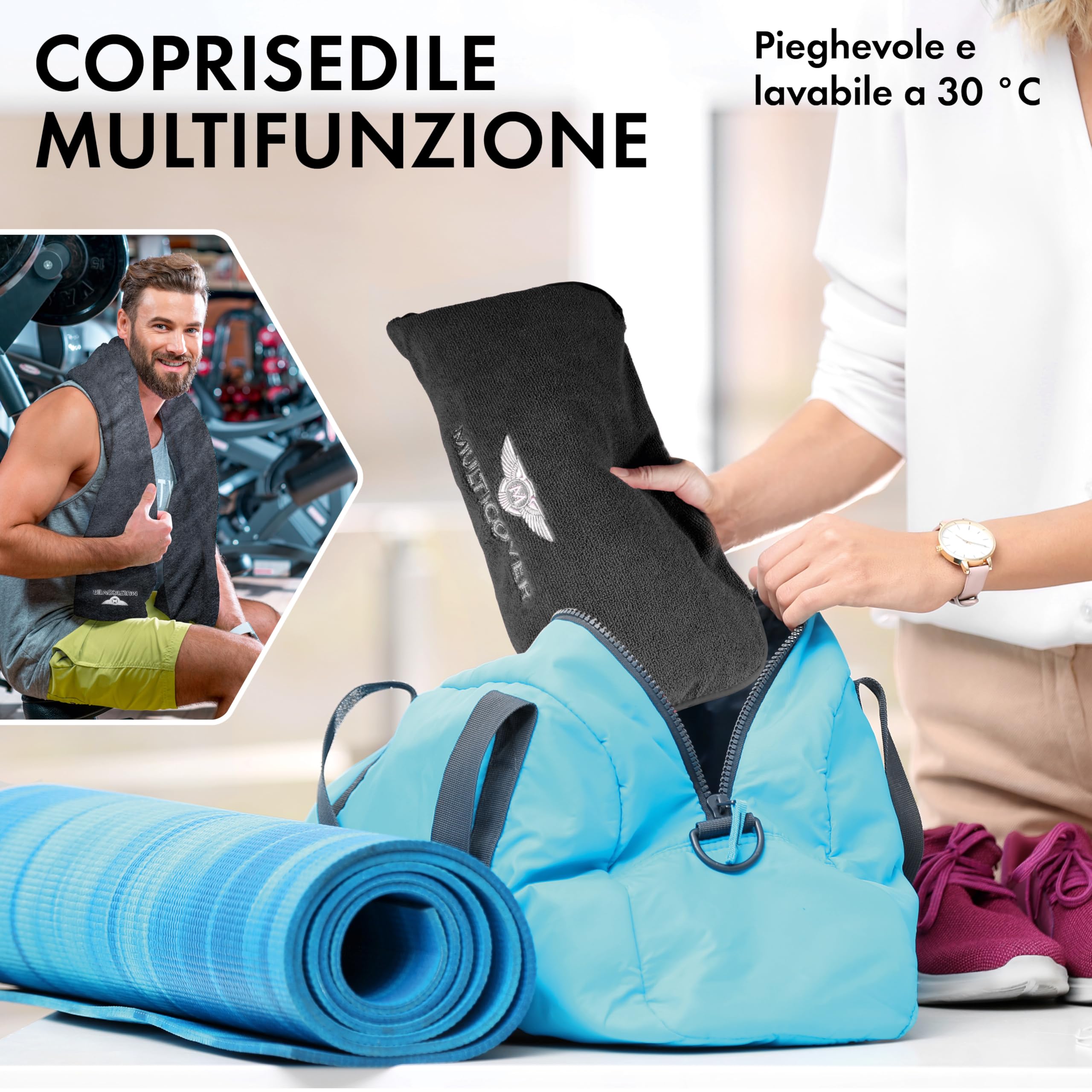 Walser coprisedile Multicover, coprisedile auto universale, coprisedile auto lavabile nero