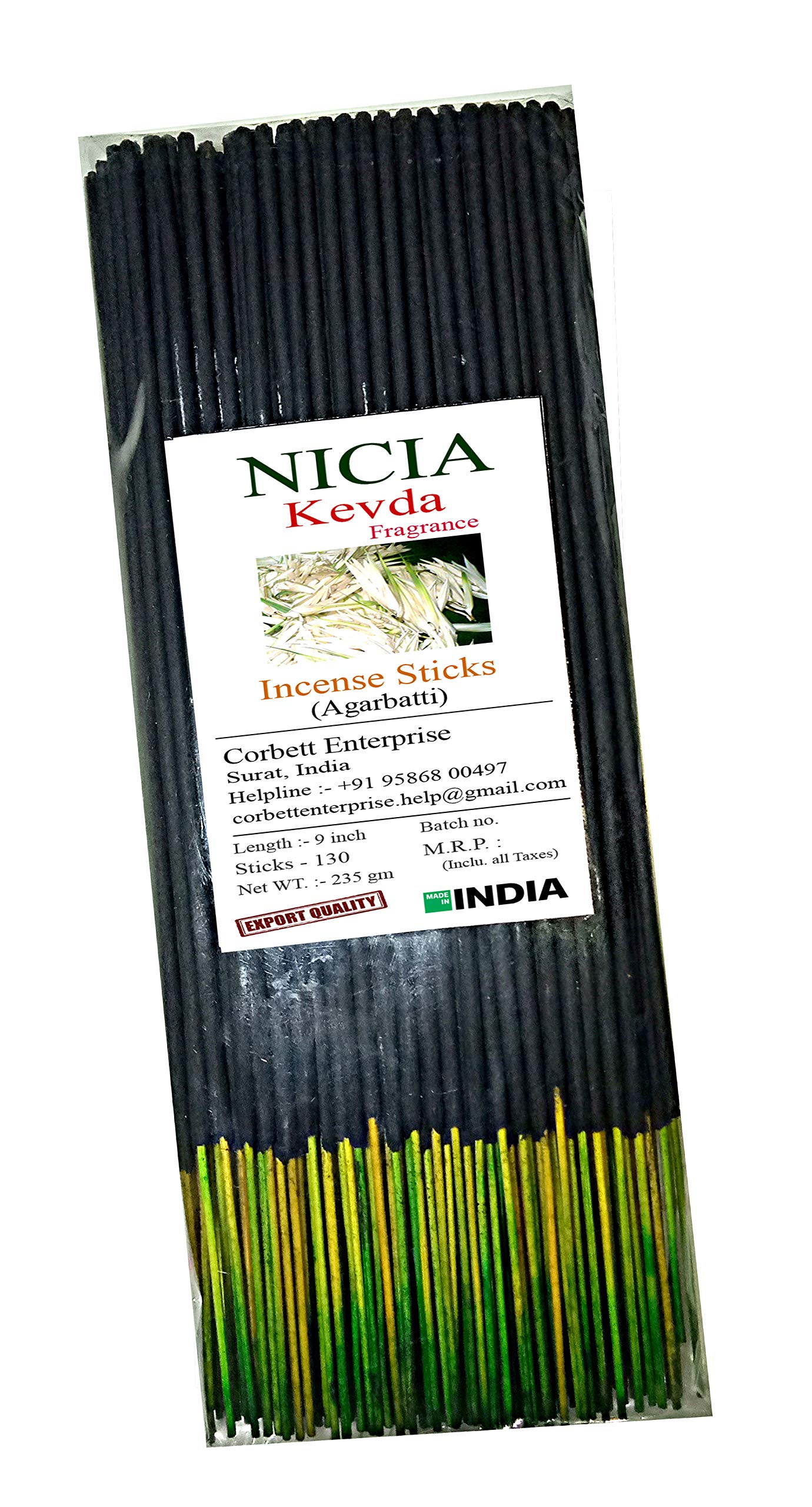 Nicia Kevda Scented Agarbattis Kevda (235 Units)