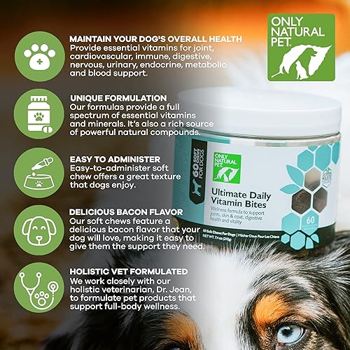 Miniatura 3 de Only Natural Pet Ultimate Daily Vitamin Nutritional Supplement for Dogs - Dog Multivitamin Supplements for Joints Skin  Coat Immune Support
