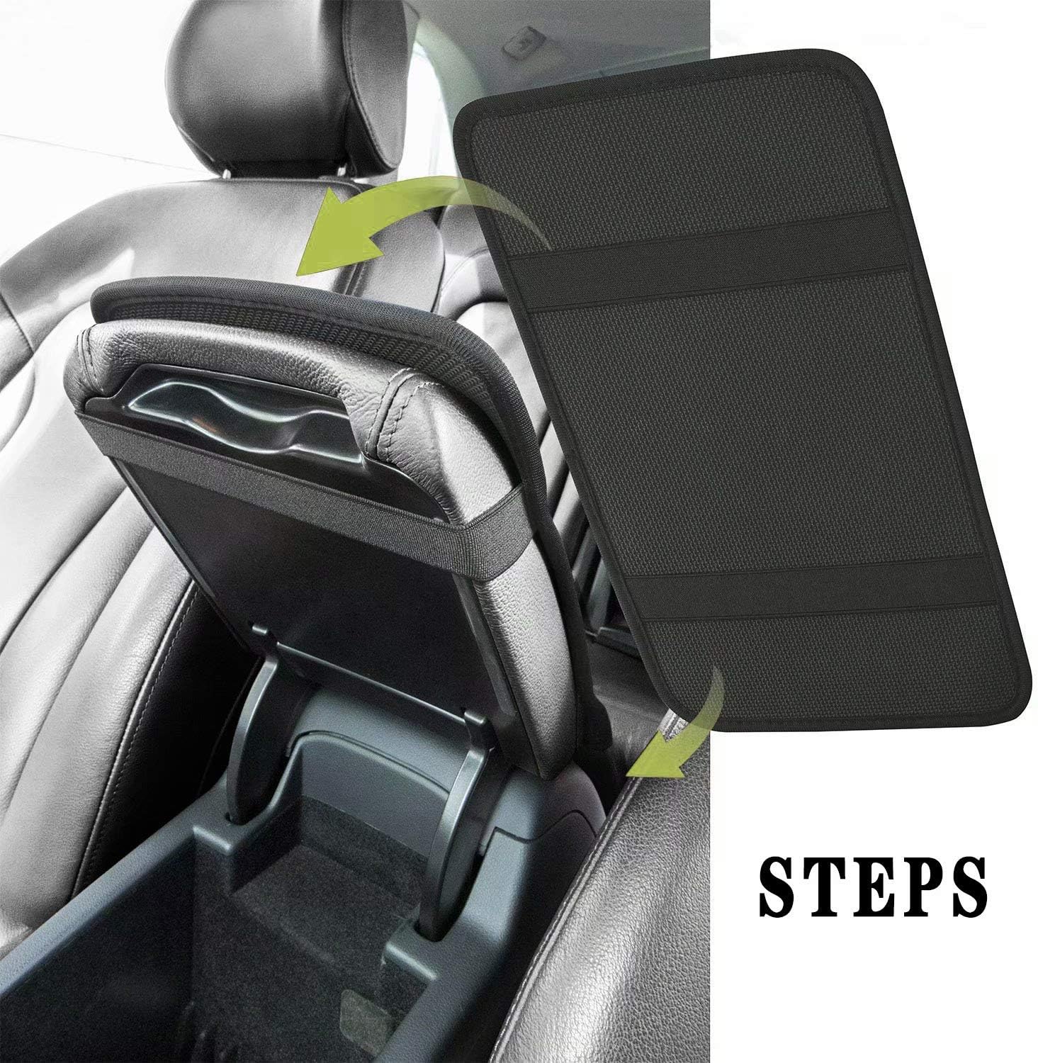 FOR U DESIGNS Auto Center Console Cover, Universal Fit Soft Comfort Center Console Armrest Cushion for Car, Sea Turtle Pattern Design Car Armrest Cover