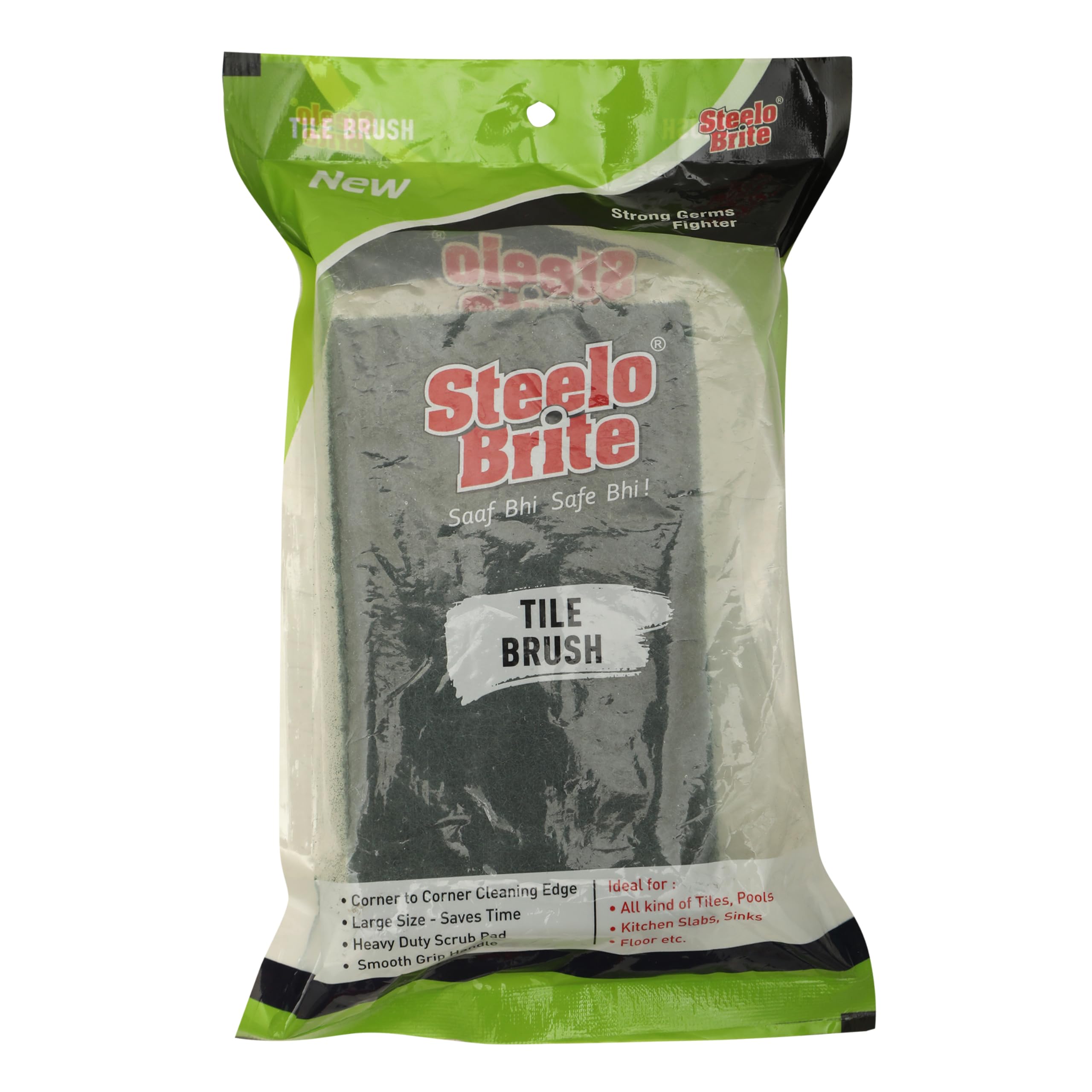 Steelo Brite Plastic Tile Brush (Green) (B0D8PSF27H) Amazon Price History, Amazon Price Tracker
