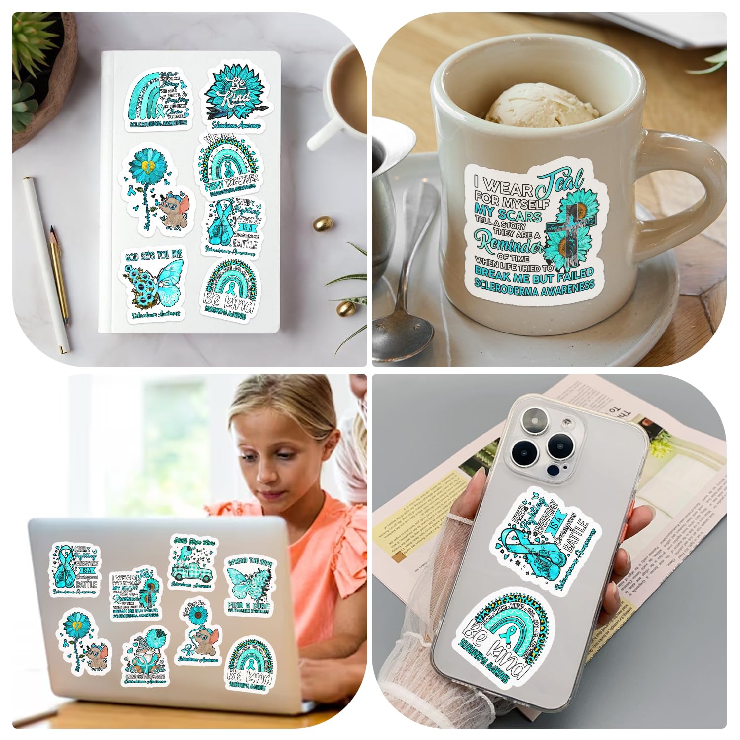 25-Pack ALS Awareness Vinyl Stickers – Waterproof Decals For Water Bottles, Laptops, Cars