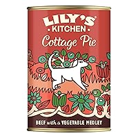 Lily's Kitchen Prodotto con ingredienti naturali Cibo umido per Cani Tortino di manzo 6 x 400 g