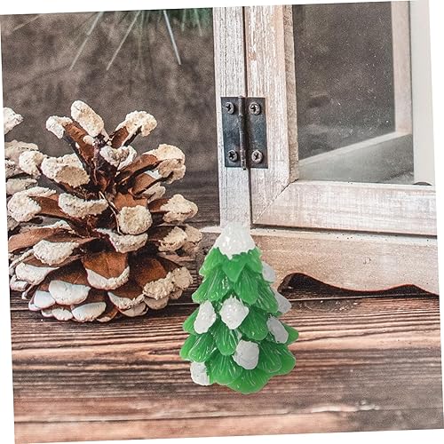 Miniatura 8 de BESTOYARD 12 mini adornos de Navidad, estatua de Feliz Navidad, decoración de tablero de Navidad, decoración en miniatura, figuras de árbol de