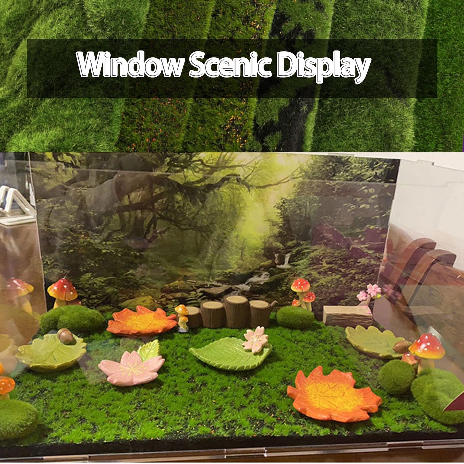 Tapis De Mousse Artificielle 3,3 Pieds - Vert Naturel - Pour Plantes, Mariage, Décoration DIY - Respirant