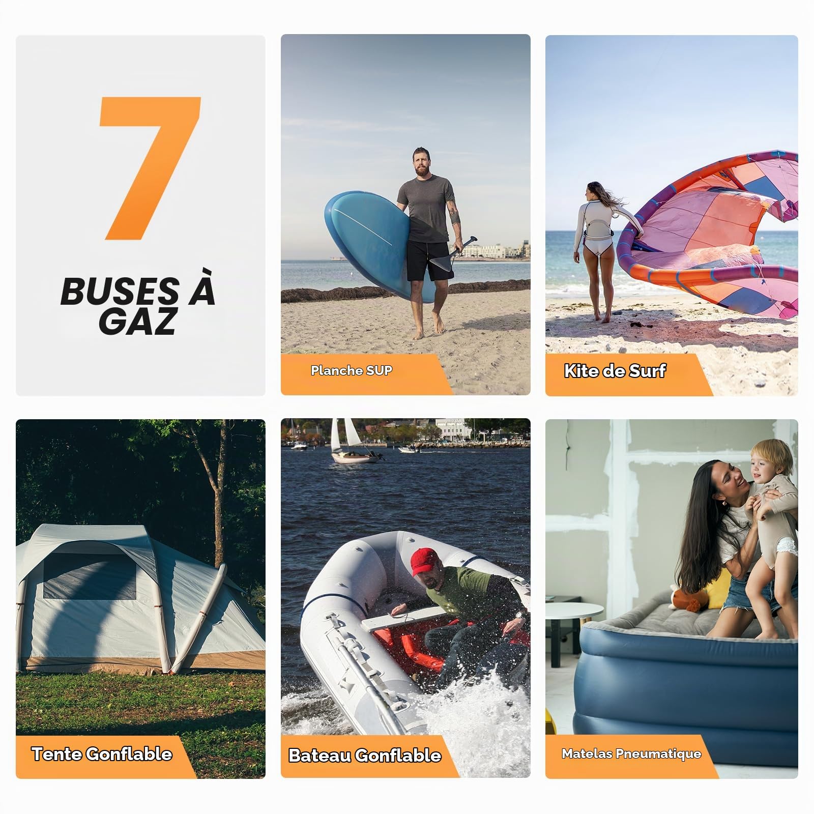 dwndpump Pompe à air Sup 20PSI, Pompe électrique Sup pour gonfler et dégonfler, Pompe Rechargeable pour Planche à pagaie Gonflable, Pompe électrique Portable pour Sup, Kayaks, Ailes à Vent