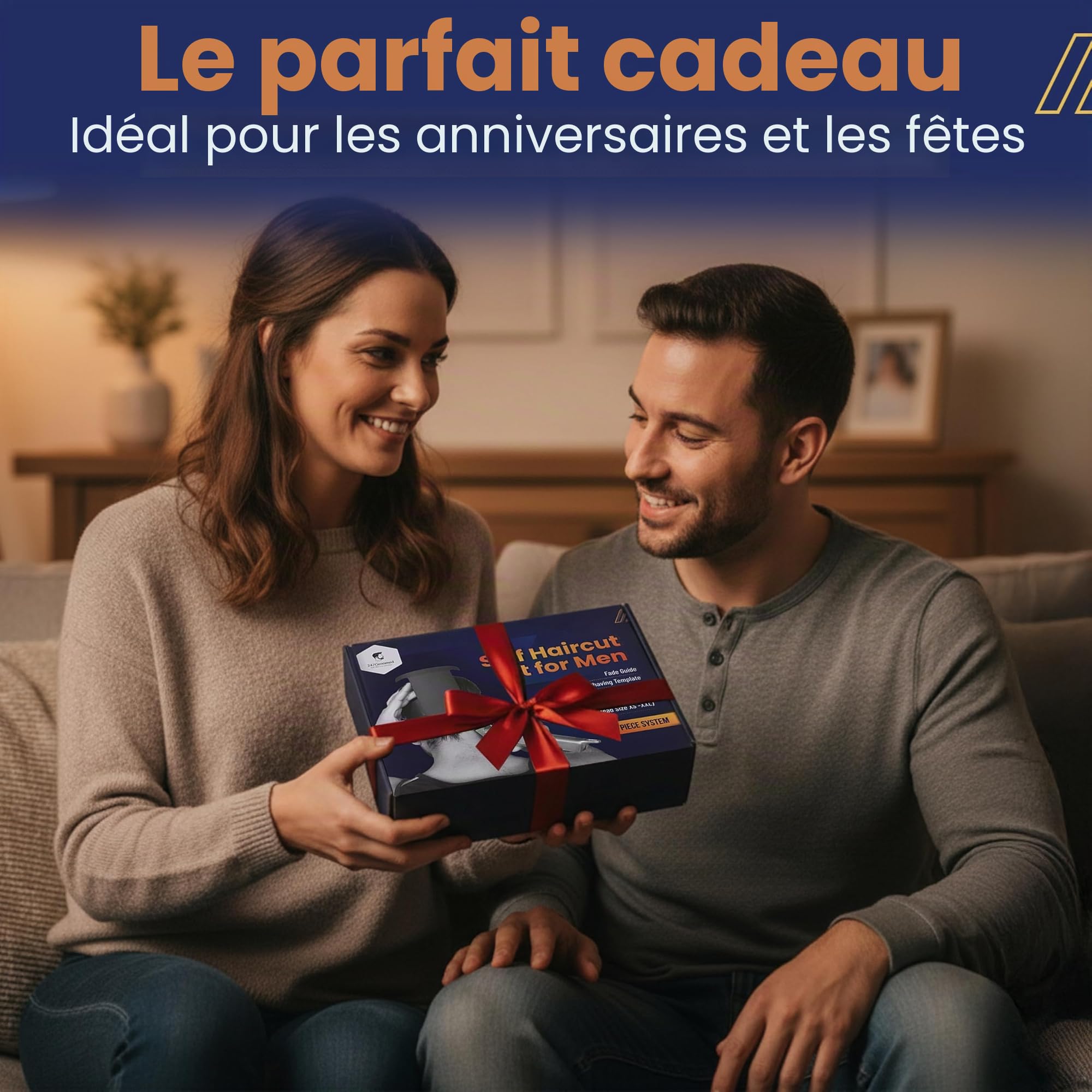 Kit de coupe de cheveux pour homme | Guide de coupe automatique 2 pièces pour homme : modèle de rasage et guide de décoloration | Outil de décoloration des cheveux à taille réglable et modèle de