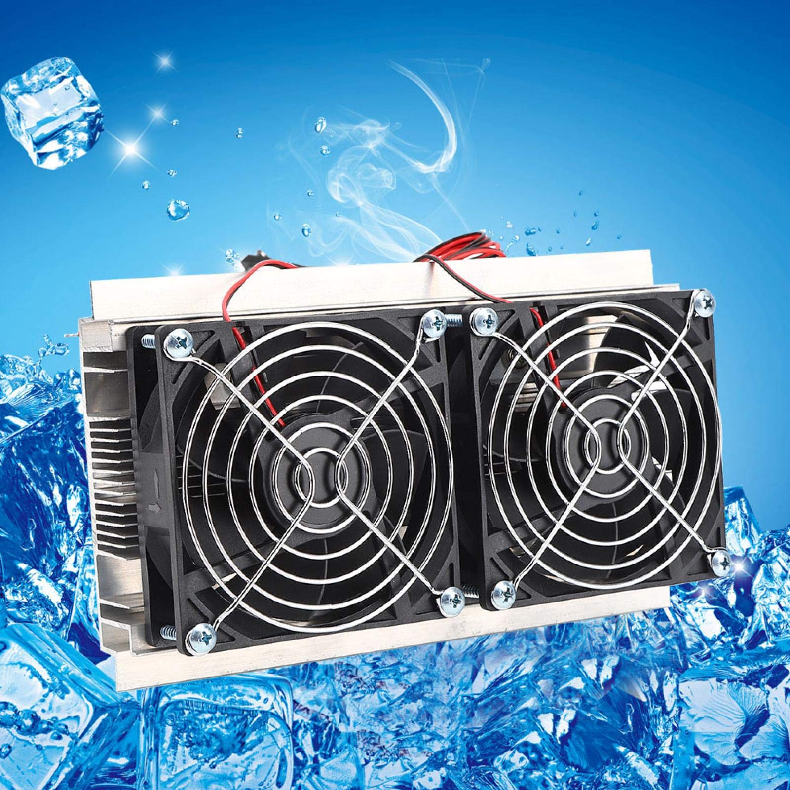 Raffreddamento termoelettrico Kit fai da te di refrigerazione a semiconduttore dual-core Mini frigorifero per condizionatore d'aria per un raffreddamento rapido