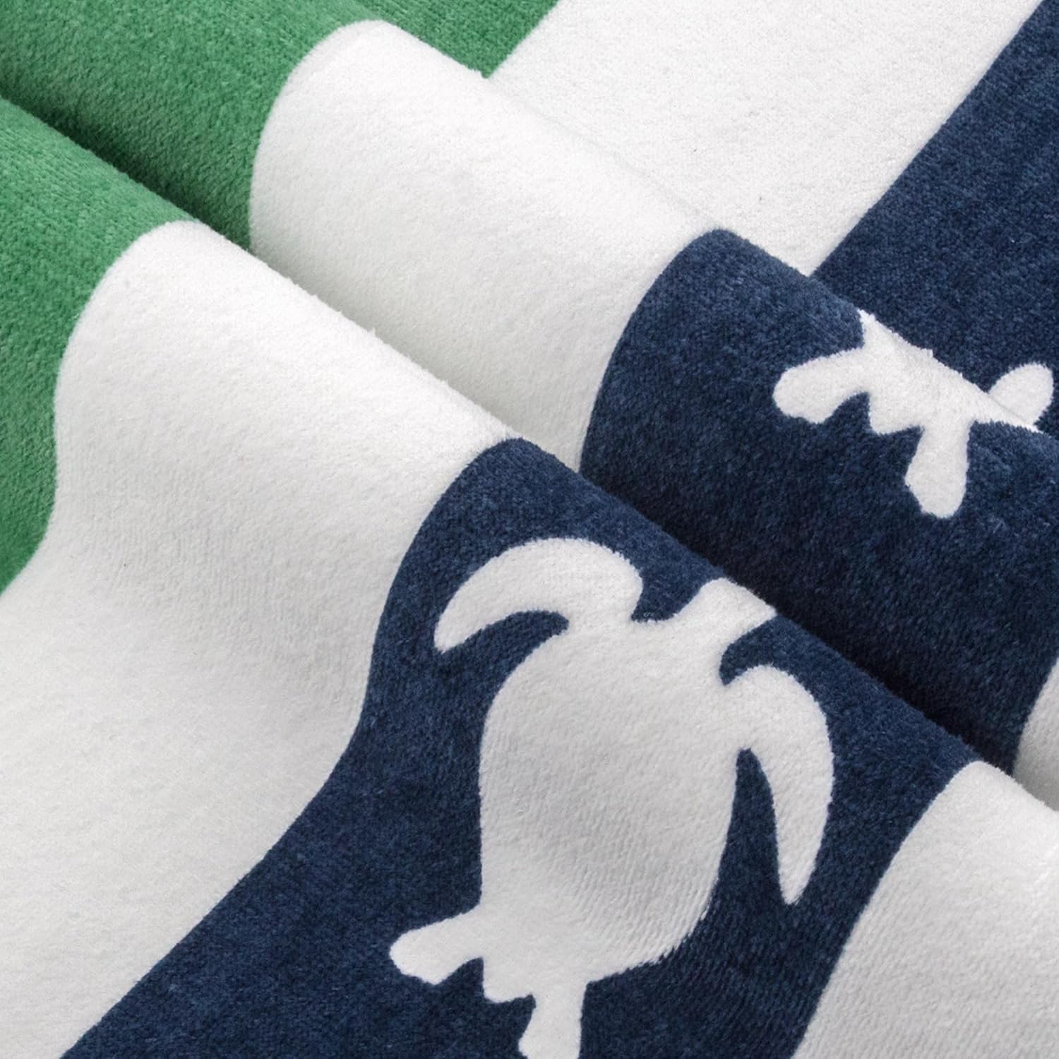 cabanana Large Beach Towel Oversized - Cotton Velour 35 x 70 Inch Sea Turtle Striped Terry Pool Towel, Cabana Soft Swimming Towel for Adults Women Men (Navy Feldspar) - Image 8