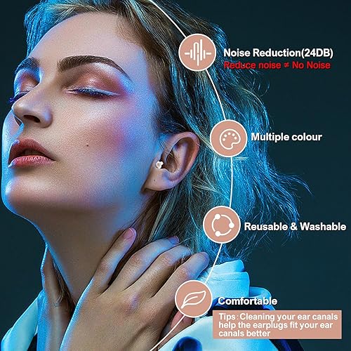Miniatura 10 de Tapones para los oídos de conciertos de alta fidelidad para conciertos músicos, tapones para los oídos para reducción de ruido, tecnología de filtro