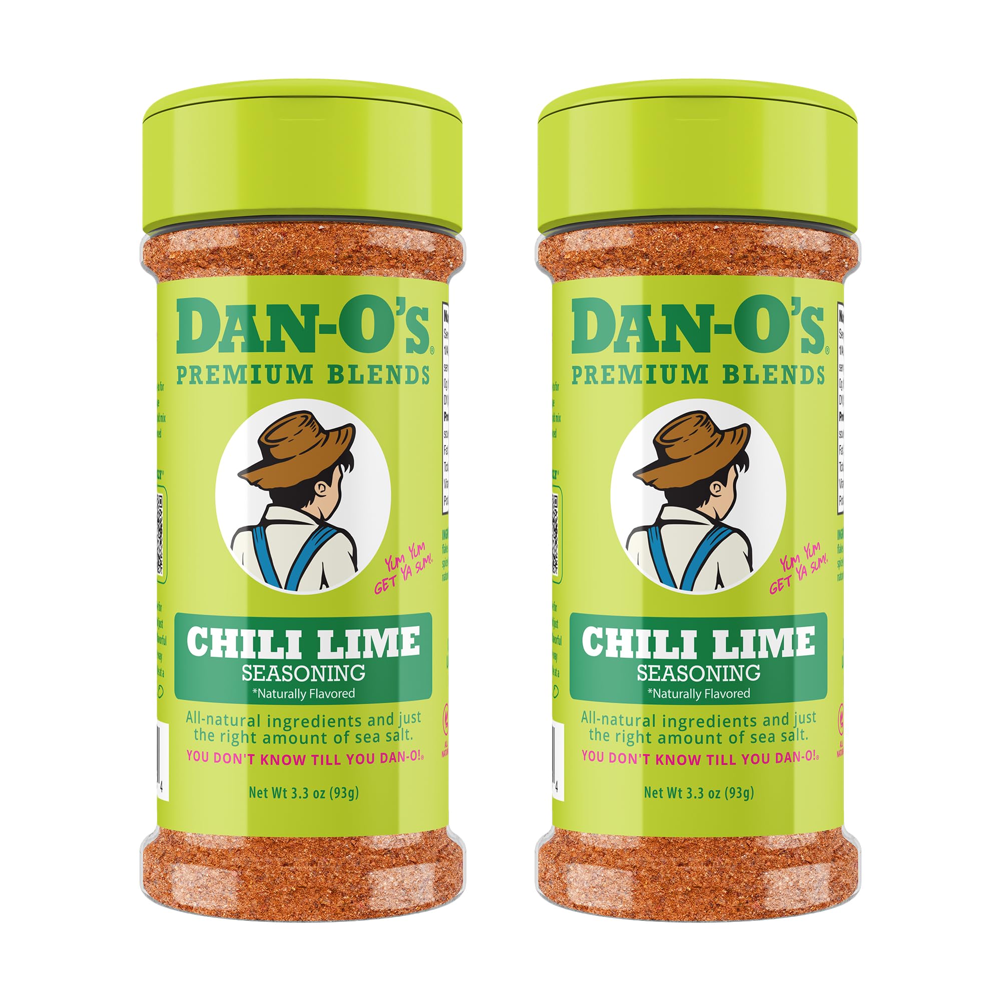 Dan-O's Small Chili Lime Seasoning- 2 Pack (3.3 oz Pack of 2)