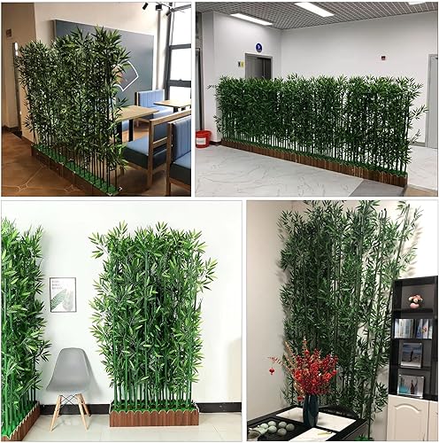 Miniatura 2 de Decoración de porche artificial de bambú independiente, división de pantalla de sala de estar, adornos de paisajismo al aire libre para patio,