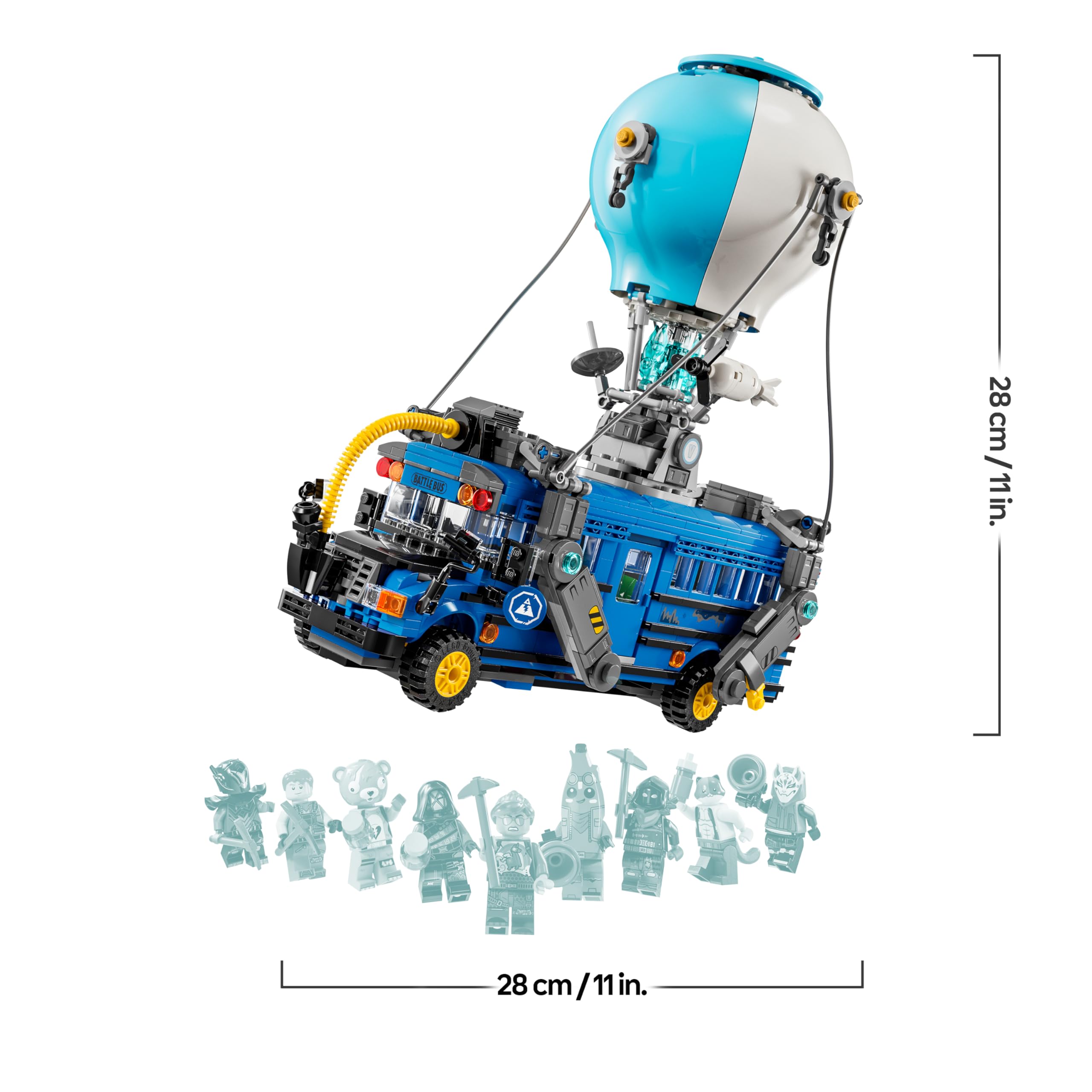 LEGO Fortnite Schlachtenbus, Spielzeug zum Videospiel mit Minifiguren, Geschenk für Gaming Fans ab 10 Jahren, Fahrzeug Bauset für Kinder, Kreatives Geschenk zum Geburtstag - 77073