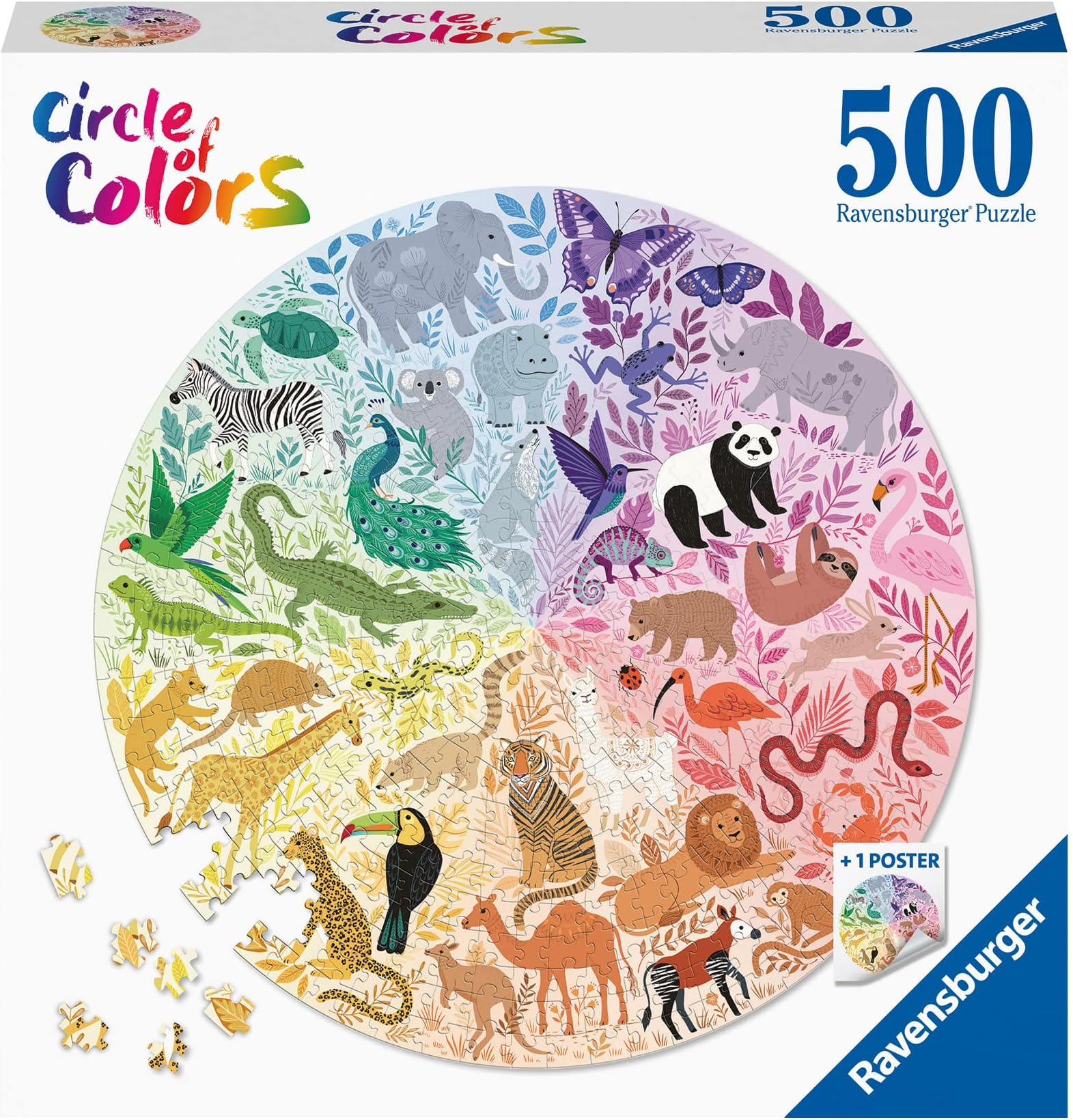 Children Puzzles Circle of Colors - Animals - Ages 10+