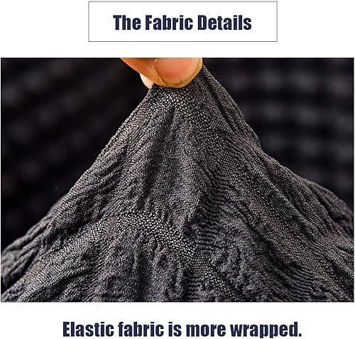 Miniatura 3 de Funda universal para sofá biplaza con falda, 1 funda de sofá de alta elasticidad, funda duradera para sofá de 2 cojines, fundas de asiento para sofá