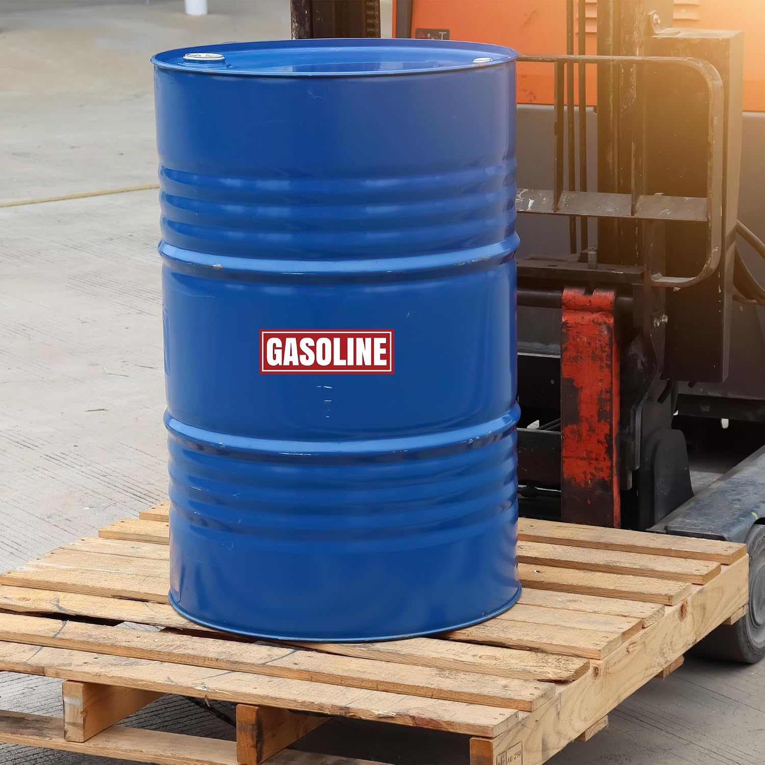 10 x Gasoline Signs Stickers 6 x 2 Inches | Self-Adhesive, Waterproof, UV Laminated Vinyl Decals for Trucks, Fuel Caps, Fuel Tanks | Indoor and Outdoor Use