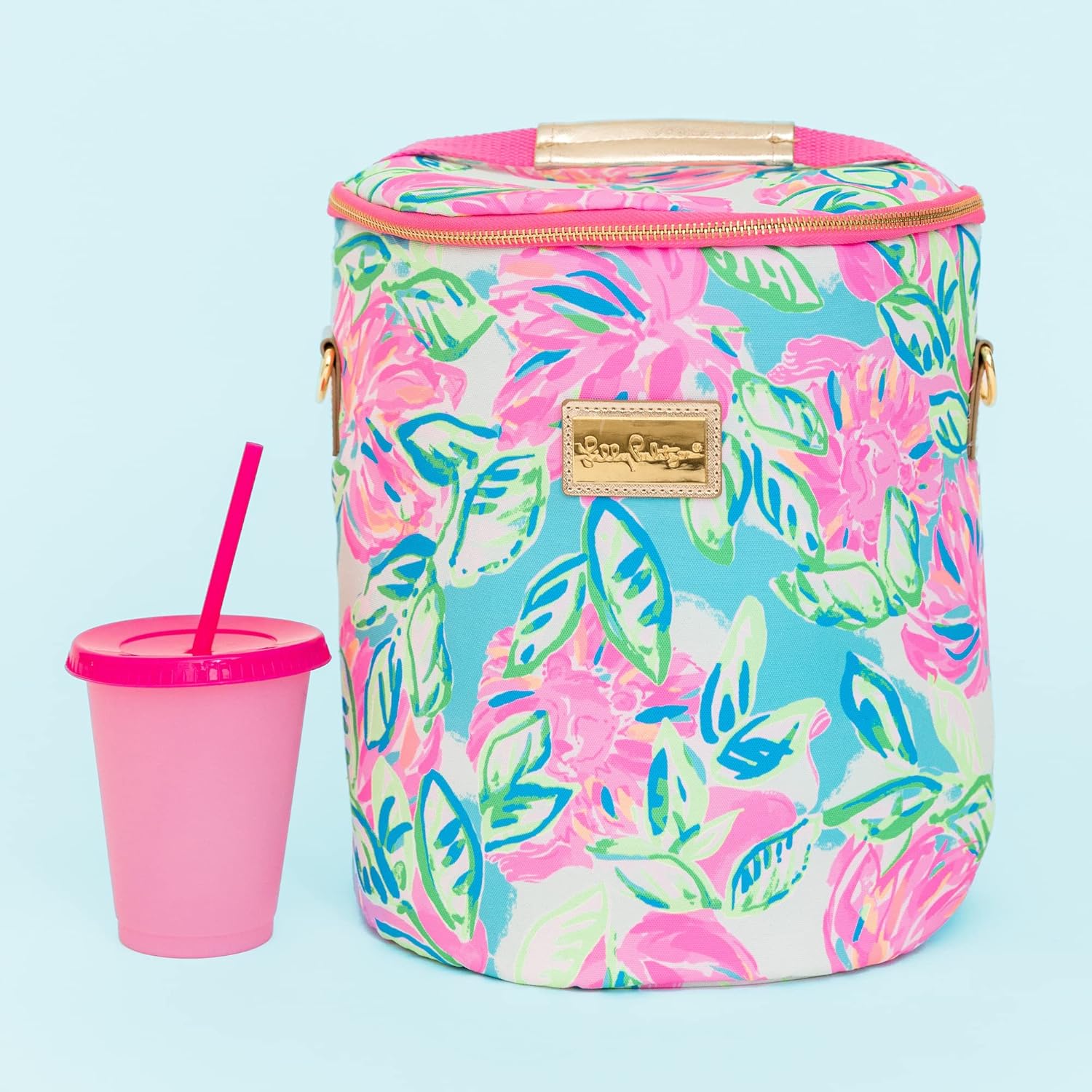 Lilly Pulitzer Insulated Soft Beach Cooler with Adjustable/Removable Strap and Double Zipper Close - Image 4