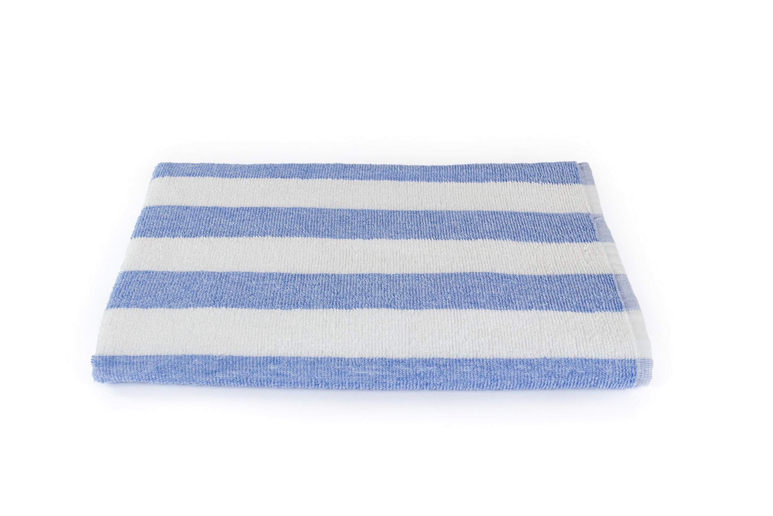 Fibertone Luxuriously Oversized Bleach Safe Beach Towel Cabana Stripe- by 1888 Mills, Made in the USA