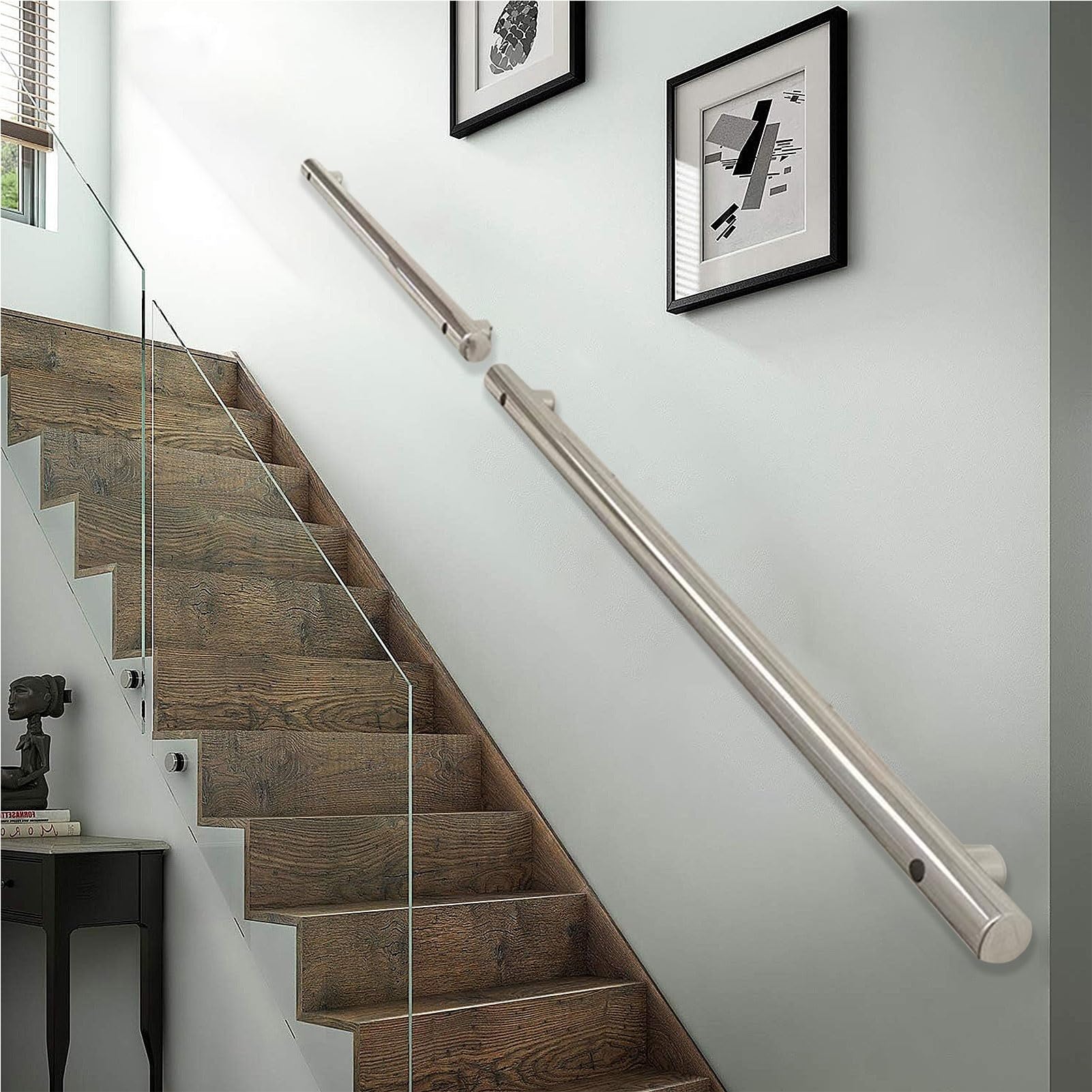 Main courante d'escalier murale antidérapante kit de 80cm à 3m