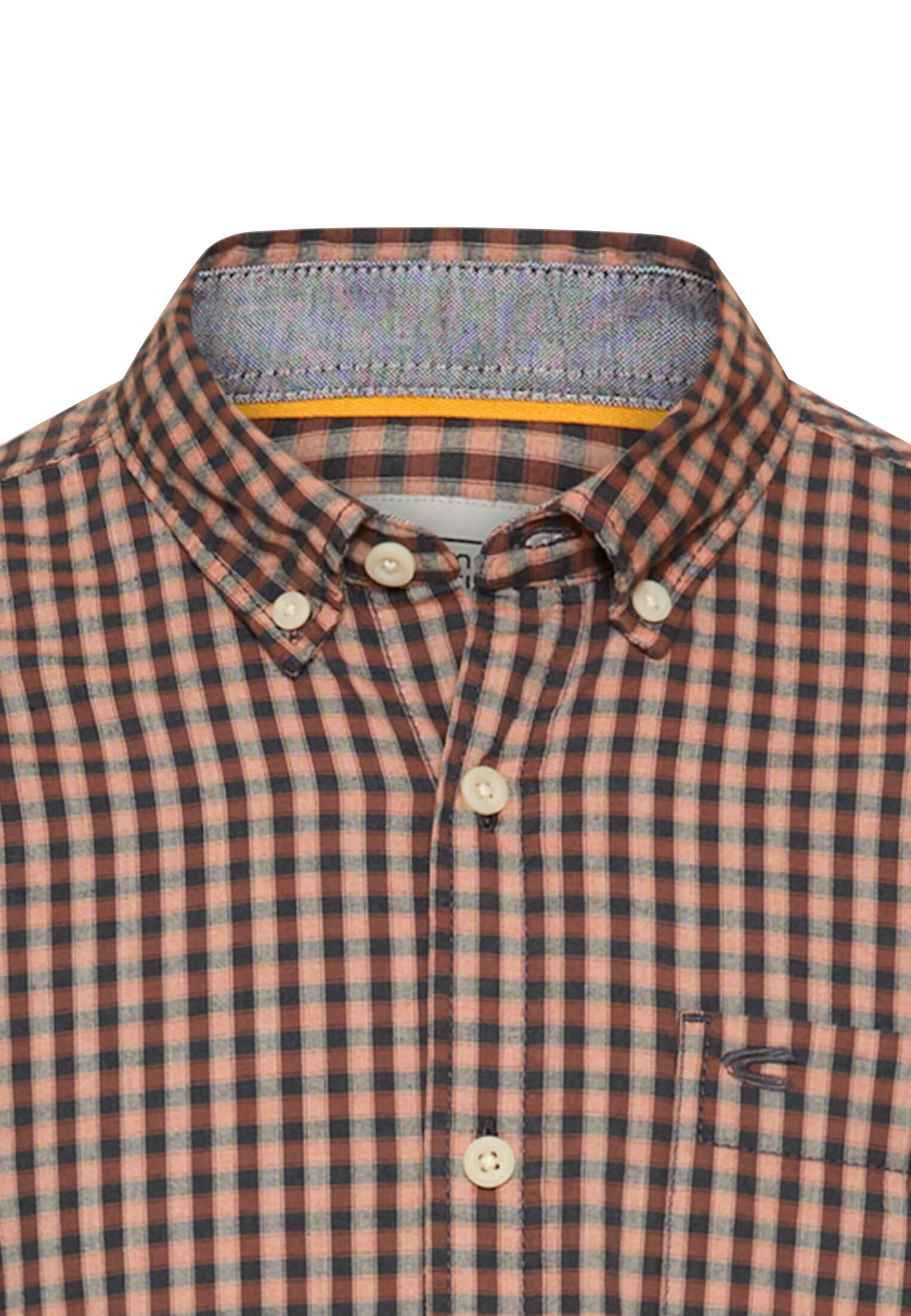camel active Herren Langarm Hemd aus Reiner Baumwolle