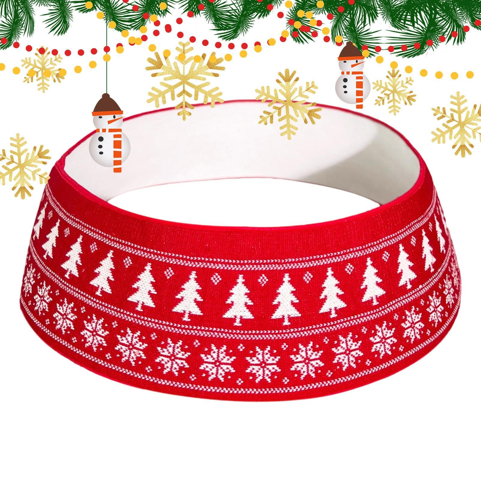 Base de árbol de Navidad elástica de punto rústico para decoración exclusiva de hotel