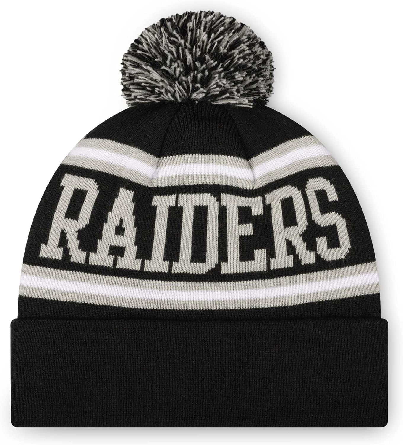 FOCO NFL Unisex-Adult NFL Team Logo Stripe Pom Beanie Hat - Image 2