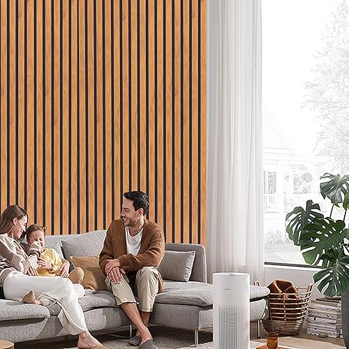 Miniatura 9 de Paneles de pared acústicos 3D con detalles de acabado de madera, paquete de 4 paneles absorbentes de sonido para estudio, oficina, sala de estar,