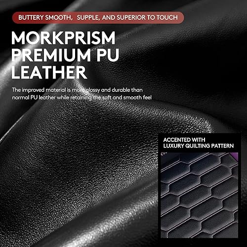 Miniatura 7 de Gaming Chair,Computer Office Chair with Footrest,Massage Lumbar Support and Gel Pad,Ergonomic Reclining Adjustable Leather Gamer Chair with Headrest