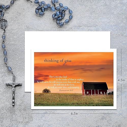 Miniatura 4 de Faithfully Yours - Tarjetas de felicitación Pensando en ti - Escritura bíblica - (caja de 12)