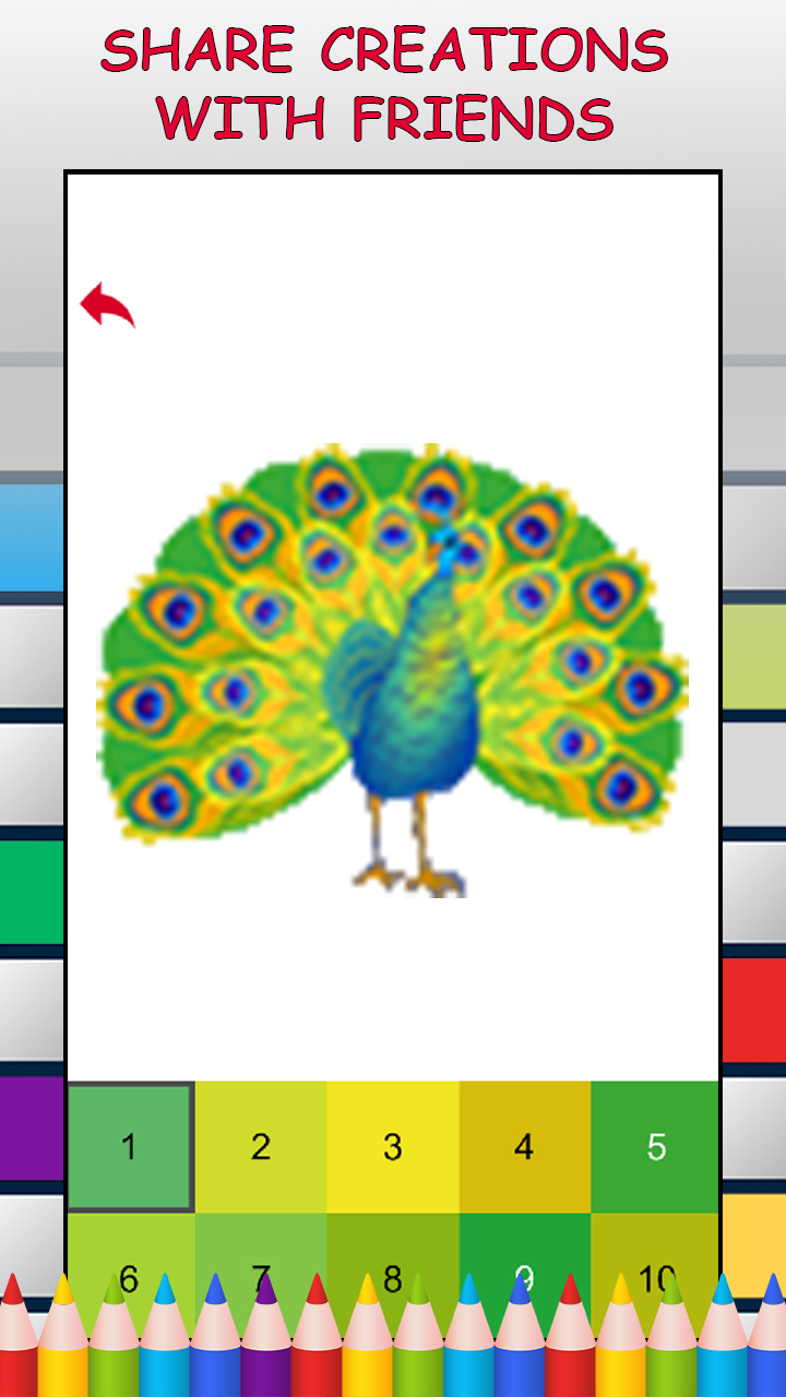 Peacocks Color by Number FREE Pixel Art Game Coloring Book Pages