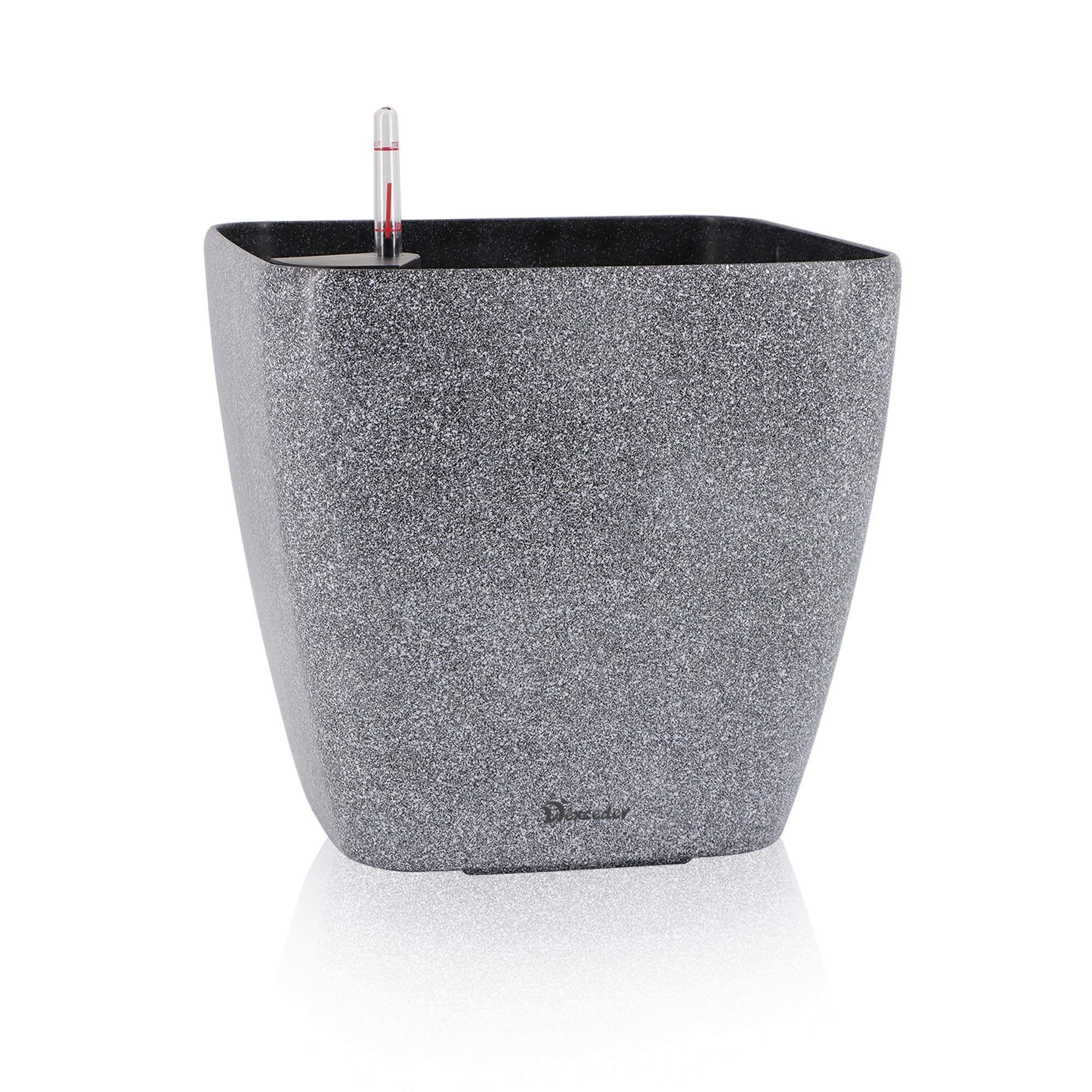 Dexceder 13x12 Self Watering Planter with Wheels Indoor Outdoor, Inner Mat Design, Thickened Large Floor Standing Flower Plant Pot with Water Level