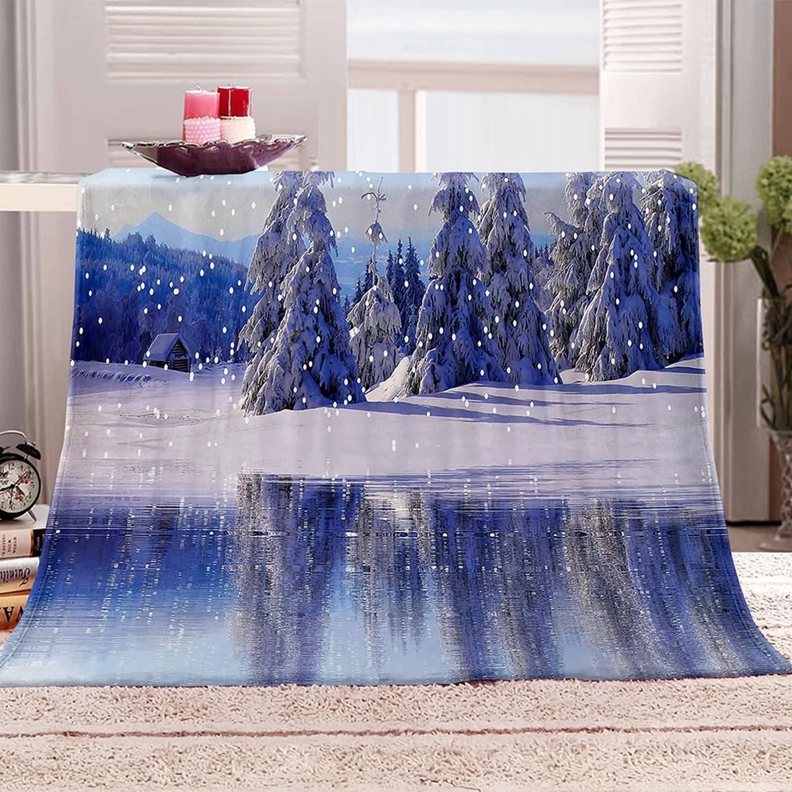 Coperta in flanella, 130 x 150 cm, per divano letto, ufficio, auto, regalo morbido e caldo