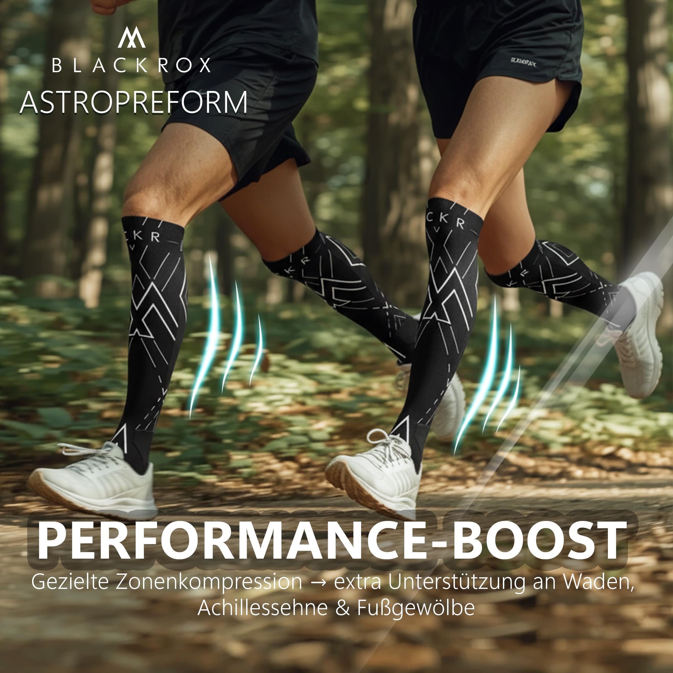 BLACKROX Medias de compresión deportivas Astropreform calcetines de compresión, ganador de la comparación, medias de compresión deportivas, calcetines de fútbol, mujer, hombre