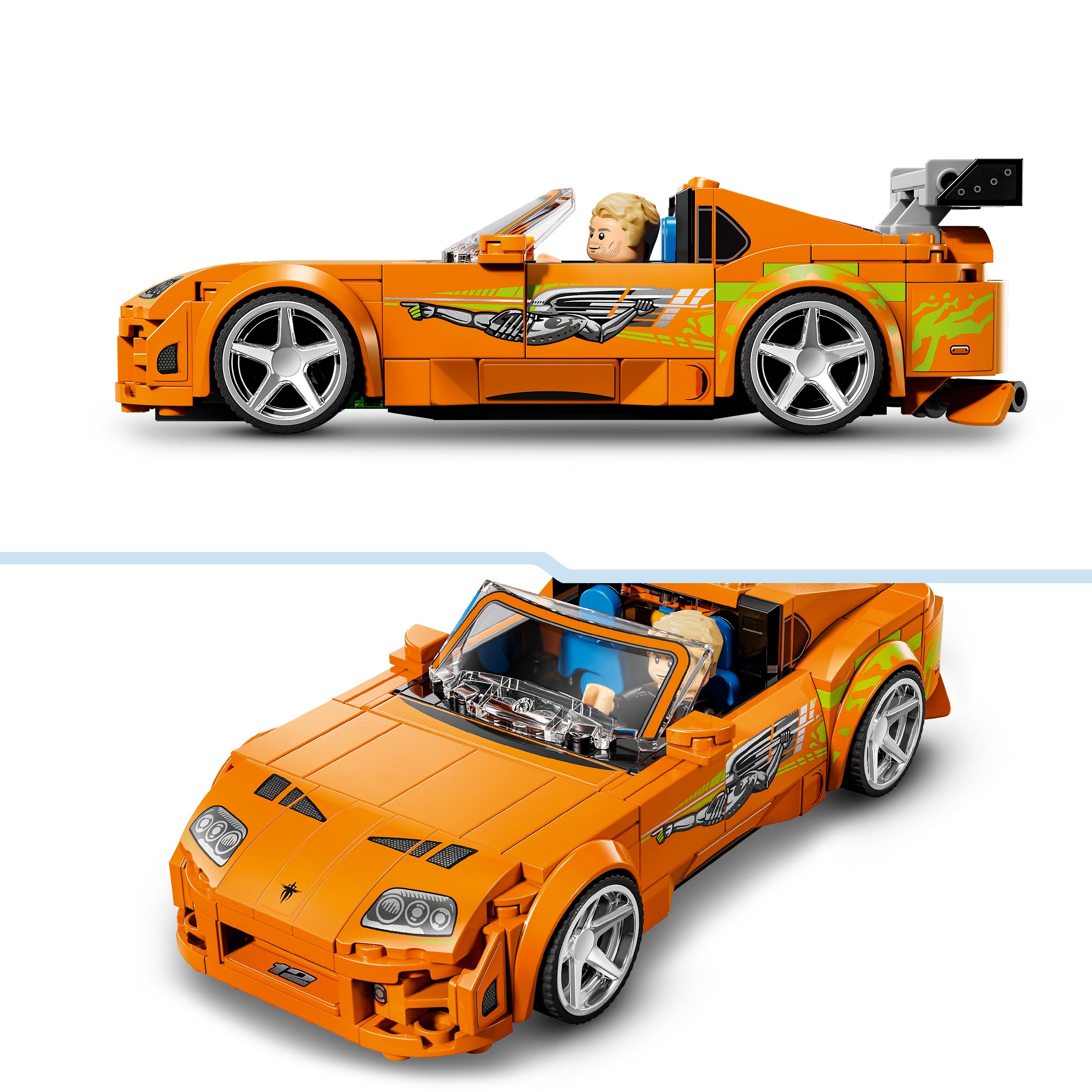 LEGO Speed Champions The Fast and The Furious Toyota Supra MK4 Macchina Giocattolo - Modello di Auto con Minifigure di Bryan O'Conner - Regalo STEM per Bambini da 10 Anni in su Fan dei Film - 77260