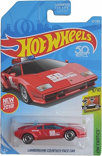 Hot Wheels Lamborghini Countach Pace Car, exóticos 9/10 - rojo