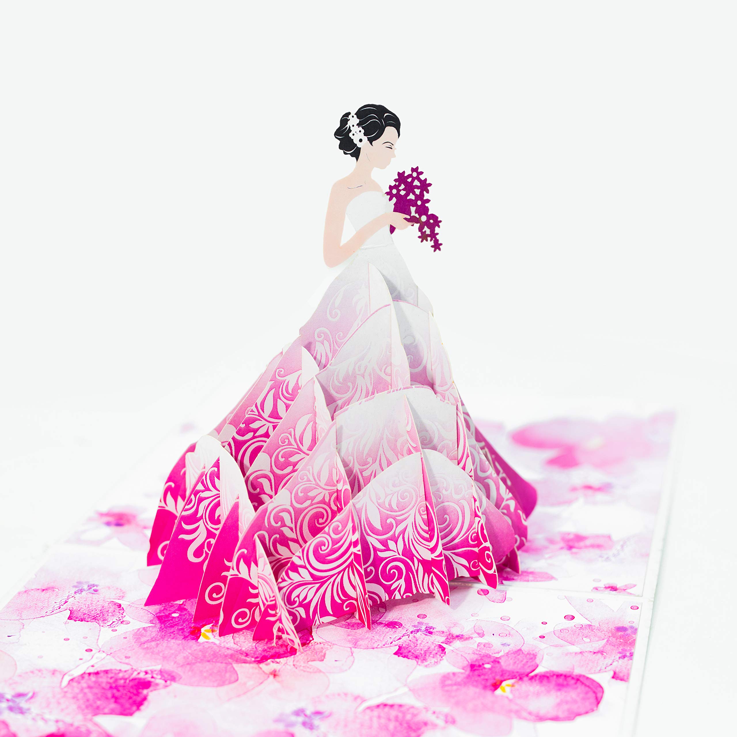 Wedding pop up card (Wedding Bride), 3D wedding card, Wedding Pop Up Anniversary Card, The Perfect Handmade Gifts for Bride and Groom in Wedding Party, Love popup card, Valentine 3D card