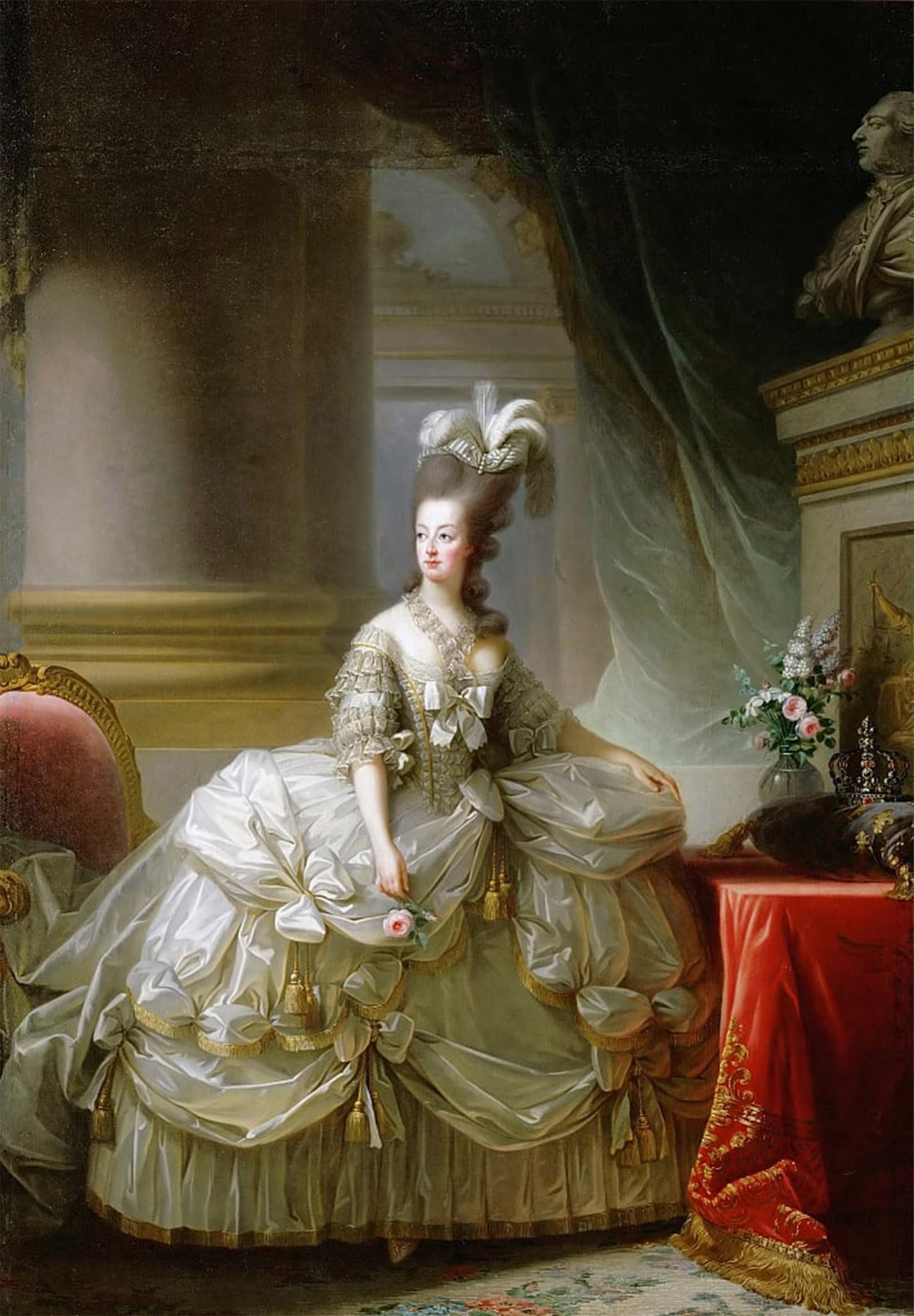 Artxlxxbn No Frame Famous Prints Artwork Pictures Poster Painting Art Archduchess Marie Antoinette Queen Of France By Elisabeth Louise Vigee Lebrun Artwork Landscape Pictures For Home Decor 60X90cm